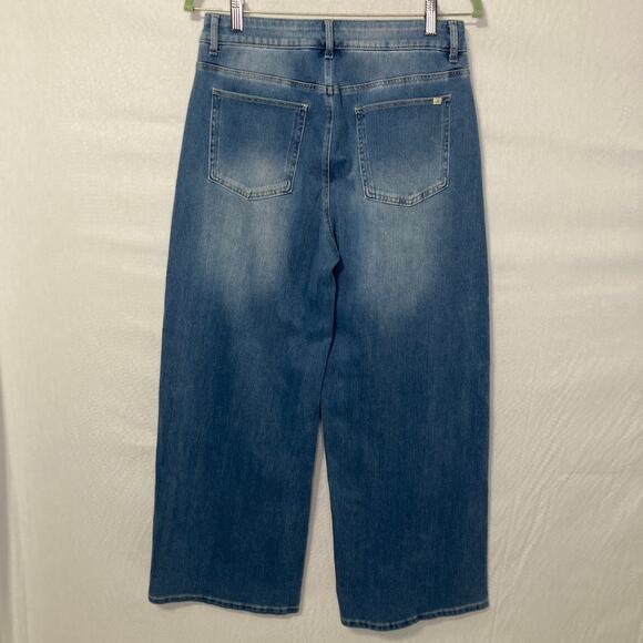 Halara High-Rise Medium Wash Wide Leg Jeans Relaxed Chic Casual Denim - Picture 3 of 9